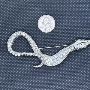 Silver Snake Brooch